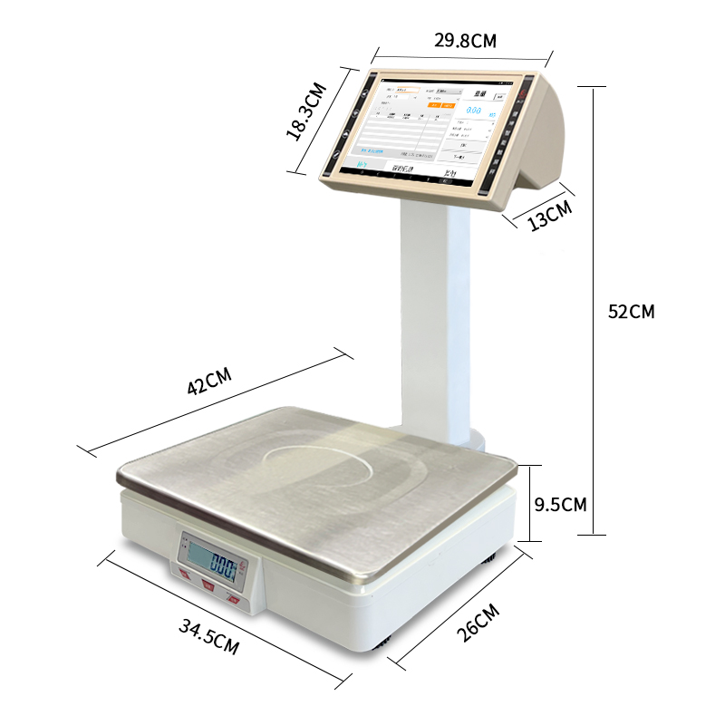 JK-27触屏桌秤+针式打印机